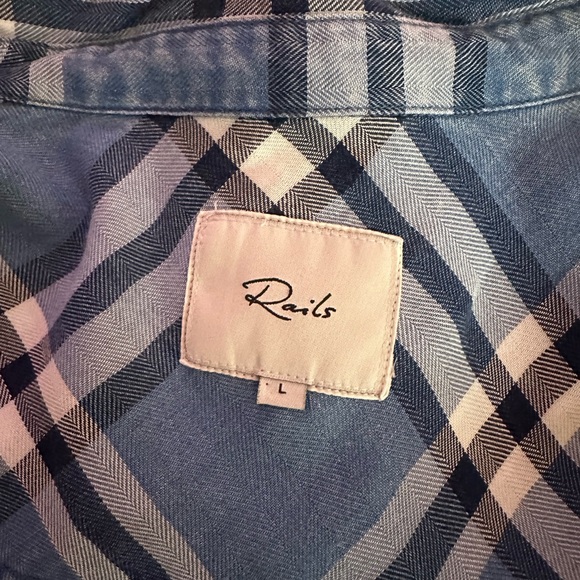 RAILS L DENIM BLUE FLANNEL - Picture 4 of 4